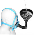 Urine funnel gag with harness for watersports 3 colours